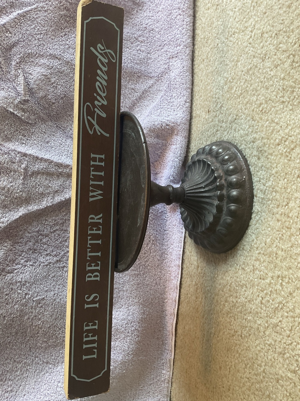 Brown "Life Is Better With Friends" Decorative Sign